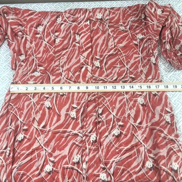 All Saints Alise Kazuno Floral Print Drawstring Dress 8 - Picture 10 of 13